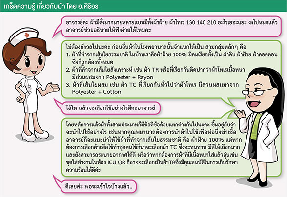 เกร็ดความรู้เกี่ยวกับผ้าโดย อ. ศิริอร